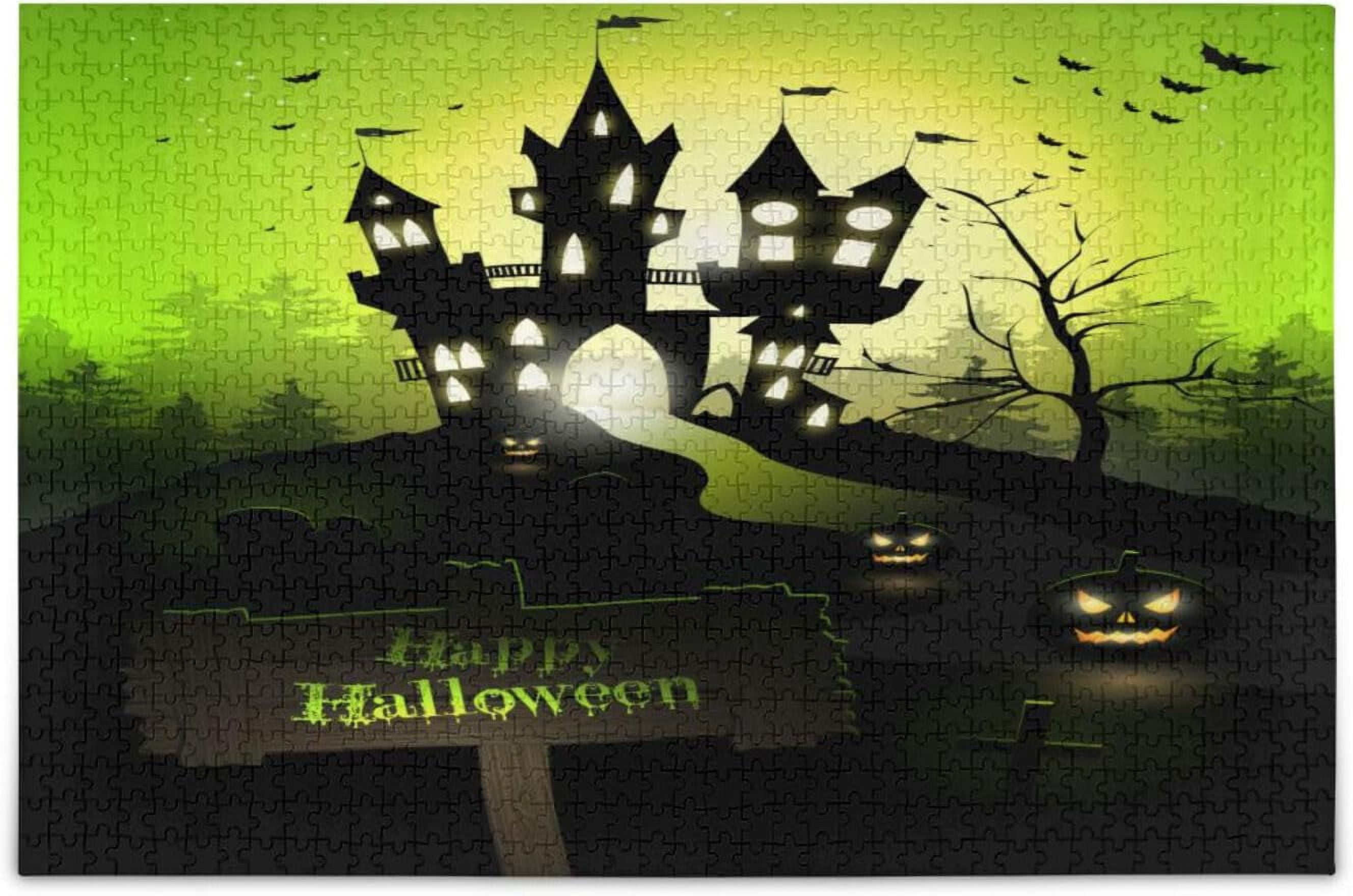 Dreamtimes Scary Halloween Castle Jigsaw Puzzle 500 Pieces,Wooden ...