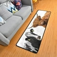 thumbnail image 1 of Dreamtimes Scottish Cow Runner Rug 2'x6' Kitchen Rug Non Slip with Rubber Backing White Cattle Washable Soft Area Rug Carpet Entryway Rug Runner for Hallway Bedroom Kitchen Decor, 1 of 6