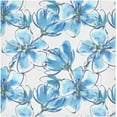 thumbnail image 1 of Dreamtimes Set of 1 Watercolor Blue Flower Satin Napkin Square 20 Inches Table Napkins Soft Smooth Decorative Napkins for Wedding Banquet Party Decoration, 1 of 6