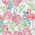 thumbnail image 1 of Dreamtimes Set of 4 Pink Flamingo Flowers Satin Napkin Square 20 Inches Table Napkins Soft Smooth Decorative Napkins for Wedding Banquet Party Decoration, 1 of 6