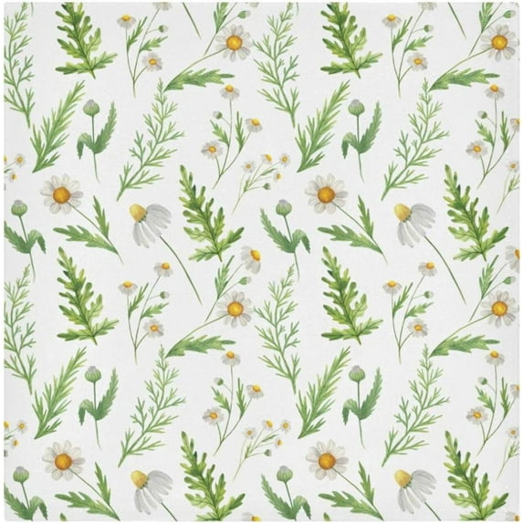 Dreamtimes Set of 4 Watercolor Wildflowers and Wild Herbs Satin Napkin Square 20 Inches Table Napkins Soft Smooth Decorative Napkins for Wedding Banquet Party Decoration