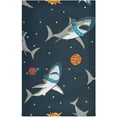 thumbnail image 1 of Dreamtimes Shark in The Universe Kitchen Towel, Dish Towels Quick Drying Tea Towels Absorbent Hand Towels for Kitchen Sink Dinner Table 28 x 18 Inches, Set of 6, 1 of 7