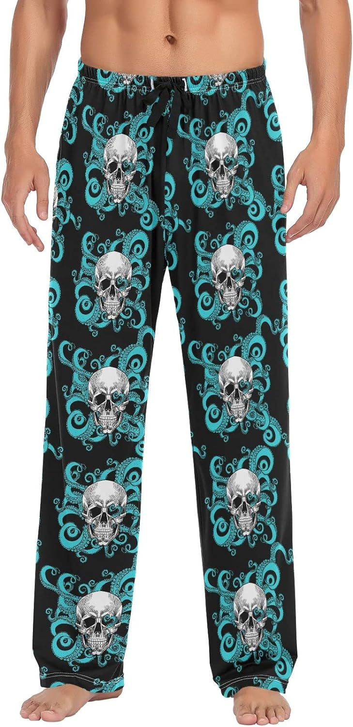 Dreamtimes Skulls Pajama Pants Mens Lounge Pants Super Soft Men Pajama