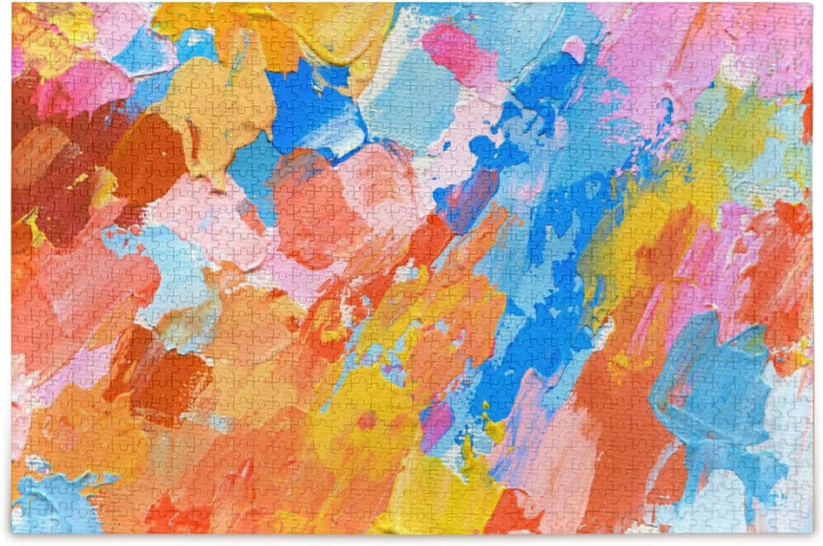 Dreamtimes Smear Painting Brushstrokes Jigsaw Puzzles, Puzzles for