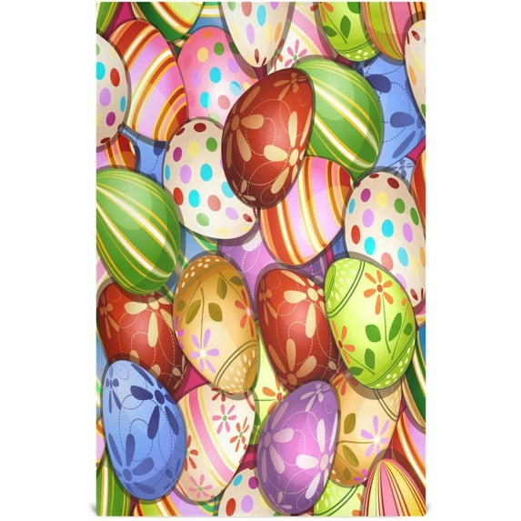 Dreamtimes Soft Absorbent Reusable Kitchen Towels, Set of 1|28x18 in, Colorful Eggs Dining Kitchen Living Room Tea Towels Dish Towels Decorative Towels