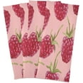 thumbnail image 1 of Dreamtimes Soft Absorbent Reusable Kitchen Towels, Set of 4|28x18 in, Raspberry Dining Kitchen Living Room Tea Towels Dish Towels Decorative Towels, 1 of 7