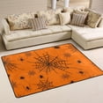 thumbnail image 1 of Dreamtimes Spiders Web Orange Area Rug 72x48in Halloween Theme Non-Slip Floor Carpet Comfort Floor Mats Decor for Indoor Living Dining Room and Bedroom Area, 1 of 7