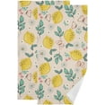 thumbnail image 1 of Dreamtimes Spring Lemon Leaf Hand Towels 2 PCS, Butterfly Daisy Kitchen Towel Ultra Soft and Highly Absorbent,Decorative Fingertip Face Towel for Bathroom Hotel, 28.3"x14.4", 1 of 6
