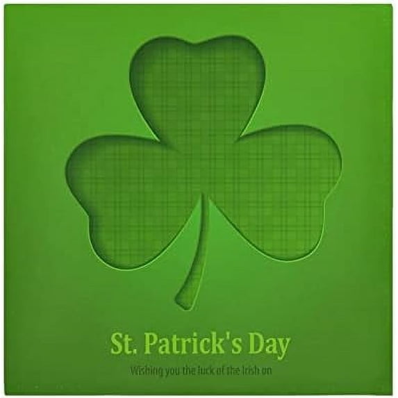Dreamtimes St Patrick's Day Clover Cloth Napkins Set of 4, Oversized Washable Reusable Polyester Dinner Table Napkins for Family, Restaurant, Party Decor, 20"x 20"