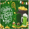thumbnail image 1 of Dreamtimes St Patrick's Day Clover Cloth Napkins Set of 4, Oversized Washable Reusable Polyester Dinner Table Napkins for Family, Restaurant, Party Decor, 20"x 20", 1 of 7