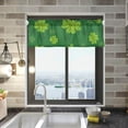 thumbnail image 1 of Dreamtimes St. Patrick's Day Clover Windows Valance Curtains, 54x18in Double Layer Short Blackout Window Topper Treatment for Bathroom,Kitchen,Living Room,Cafe Decor,1 Panel, 1 of 6