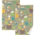 thumbnail image 1 of Dreamtimes St. Patrick's Day Cotton Hand Towels Set of 2 Absorbent Bath Towel Decorative Fingertip Towels for Bathroom Gym Spa Hotel Beach Swimming Pool,16"x 28", 1 of 7