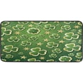 thumbnail image 1 of Dreamtimes St.Patrick's Day Kitchen Rug 39"x20", Beautiful Green Clover Non Slip Washable Cushioned Carpets Polyester AntiFatigue Comfort Porch Floor Mat for Washroom Bedroom, 1 of 7
