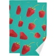 thumbnail image 1 of Dreamtimes Strawberry Soft Hand Towels 2-Piece Absorbent Bath Towel Decorative Fingertip Towels for Bathroom Gym Spa Hotel Beach Swimming Pool,14.4" x 28.3", 1 of 7