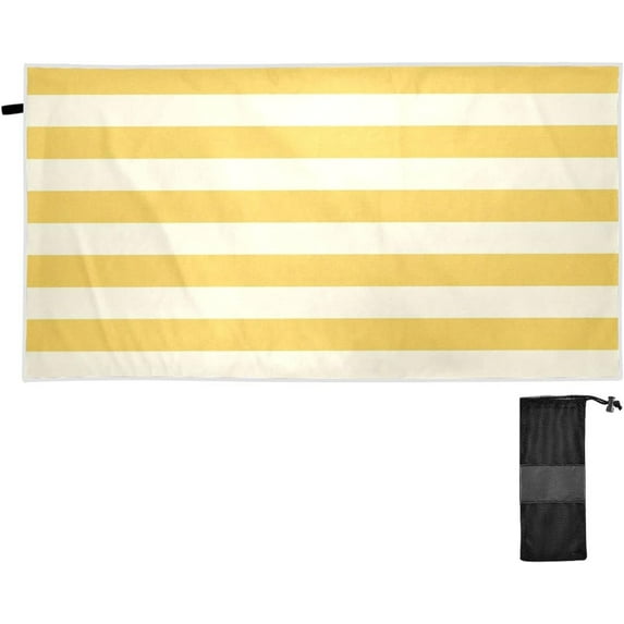 Dreamtimes Stripes Beach Towel,Absorbent Quick Dry Sport Towel Oversized Lightweight Soft Bath Towel for Travel Sports Pool Swimming Bath Camping 31x71in
