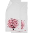 thumbnail image 1 of Dreamtimes Stylish Heart Tree Valentine's Day Soft Fluffy Guest Hand Towels, Multipurpose Decor for Bathroom, Hotel, Gym and Spa (14" x 28",White), 1 of 5