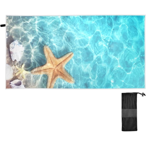 Dreamtimes Summer Beach Beach Towel Super Soft Microfiber Sand Free Beach Towels, Oversized Camping Pool Towel, Lightweight, Breathable & Quick Dry Towels, 30x60in