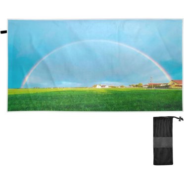 Blueangle Scottish Highlands Cow Beach Towel - Oversized 31"x71", Quick-Dry, Lightweight