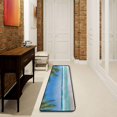 thumbnail image 1 of Dreamtimes Summer Tropical Beach Hallway Runner Rug 2'x6' Kitchen Rug with Rubber Backing Palm Tree Leaves Non Slip Entryway Rug Runner Washable Soft Area Rug for Hallway Bedroom Kitchen Decor, 1 of 6