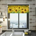 thumbnail image 1 of Dreamtimes Sunflower Windows Valance Curtains, 54x18in Double Layer Short Blackout Window Topper Treatment for Bathroom,Kitchen,Living Room,Cafe Decor,1 Panel, 1 of 6