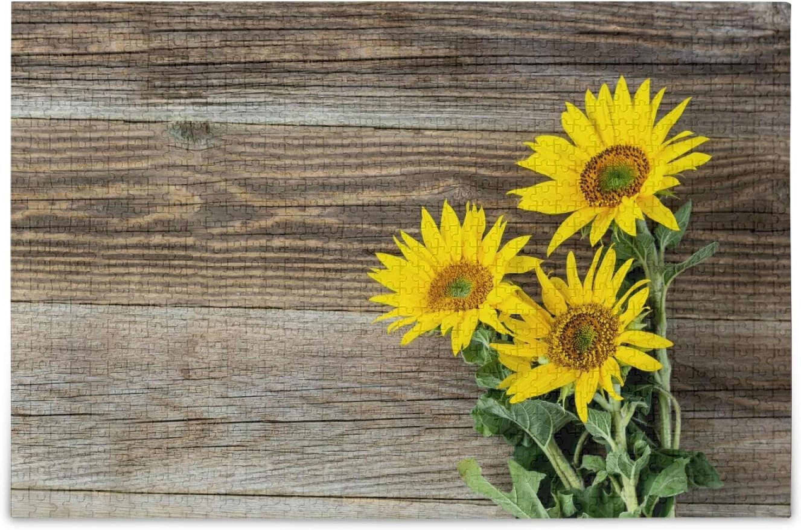 Puzzles That Rock 'Sun Kissed Sunflowers' 550-Piece Jigsaw Puzzle - 18x24", Made In USA, Soy Ink - View #13