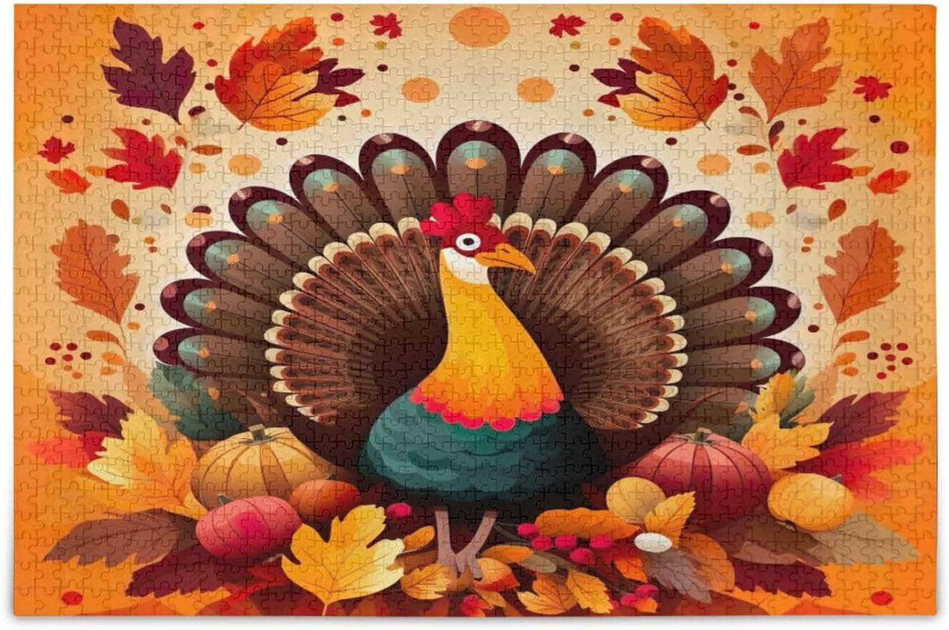 Dreamtimes Thanksgiving Turkey Puzzles for Adults and Kids 500 Pieces