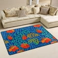 thumbnail image 1 of Dreamtimes Tropical Flamboyant Non-Slip Area Rug 36"x24", Cartoon Blue Texture Floor Carpet Comfort Floor Mats Decor for Indoor Front Porch,Living Room, Bedroom,Kitchen, 1 of 7