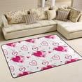 thumbnail image 1 of Dreamtimes Tropical Flamingos in Love Non-Slip Area Rug 72"x48", Valentine's Day Pink Soft Non Slip Washable Floor Mats for Indoor Front Porch,Living Room, Bedroom,Kitchen, 1 of 5
