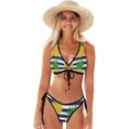 thumbnail image 1 of Dreamtimes Tropical Palm Leaves and Pineapple Bikinis Swimsuit Set for Women, Small, 1 of 7