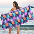 thumbnail image 1 of Dreamtimes Tropical Pineapple Beach Towel Quick Dry Absorbent Bath Towels Sandproof Lightweight Towel for Gym Yoga Sports Swimming 31x71in, 1 of 7