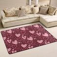 thumbnail image 1 of Dreamtimes Valentine's Day Heart Pink Non-Slip Area Rug 36"x24", Bow Burgundy Watercolor Floor Carpet Comfort Floor Mats Decor for Indoor Front Porch,Living Room, Bedroom,Kitchen, 1 of 5