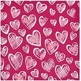 thumbnail image 1 of Dreamtimes Valentine's Day Love Heart Cloth Napkins Set of 1, Oversized Washable Reusable Polyester Dinner Table Napkins for Family, Restaurant, Party Decor, 20"x 20", 1 of 7