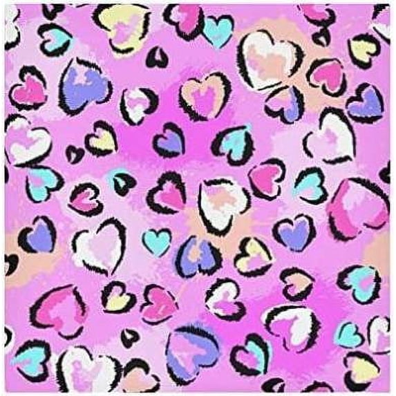 Dreamtimes Valentine's Day Love Heart Cloth Napkins Set of 1, Oversized Washable Reusable Polyester Dinner Table Napkins for Family, Restaurant, Party Decor, 20 x 20 Inch