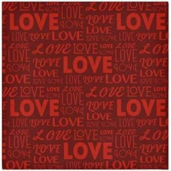 Dreamtimes Valentine's Day Love Heart Cloth Napkins Set of 4, Oversized Washable Reusable Polyester Dinner Table Napkins for Family, Restaurant, Party Decor, 20 x 20 Inch
