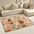 thumbnail image 1 of Dreamtimes Vintage Cardinal Bird Area Rug, 36"x24" Autumn Flower Non-Slip Washable Indoor Door Mat, Absorbent Floor Mat for Bedroom Kitchen Entryway Bathroom, 1 of 7