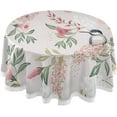 thumbnail image 1 of Dreamtimes Vintage Flowers and Birds Round Tablecloth 60", Table Cover Water Resistant Spill Proof Large Table Cover for Indoor & Outdoor Family Gathering Dinner, Hotel, BBQ, 1 of 7