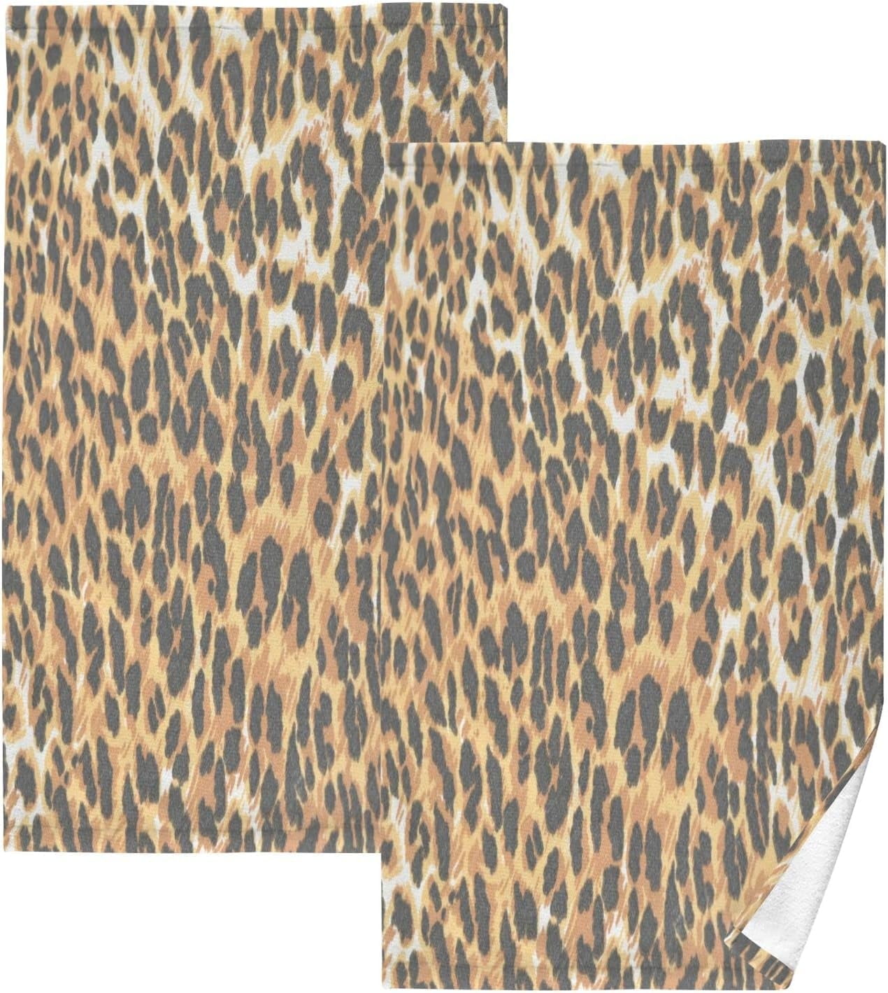 Dreamtimes Vintage Leopard Print Print Pure Cotton Hand Towels for Bath ...