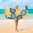 thumbnail image 1 of Dreamtimes Vintage Teal Navy Flowers Beach Towel Microfiber, 31"x 71" Large Quick Dry Travel Towel Beach Blanket for Women Men Travel Swim Camping Holiday, 1 of 3