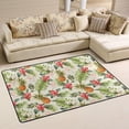 thumbnail image 1 of Dreamtimes Vintage Tropical Fruits Floral Area Rug 72x48in Pineapple Palm Leaves Non-Slip Floor Carpet Comfort Floor Mats Decor for Indoor Living Dining Room and Bedroom Area, 1 of 7