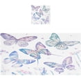 thumbnail image 1 of Dreamtimes Watercolor Butterflies Bath Towels Set 1 Bath Towel 1 Washcloth Extra Absorbent 100% Cotton Towels, Super Soft Bathroom Towels for Home, Hotel, 1 of 7