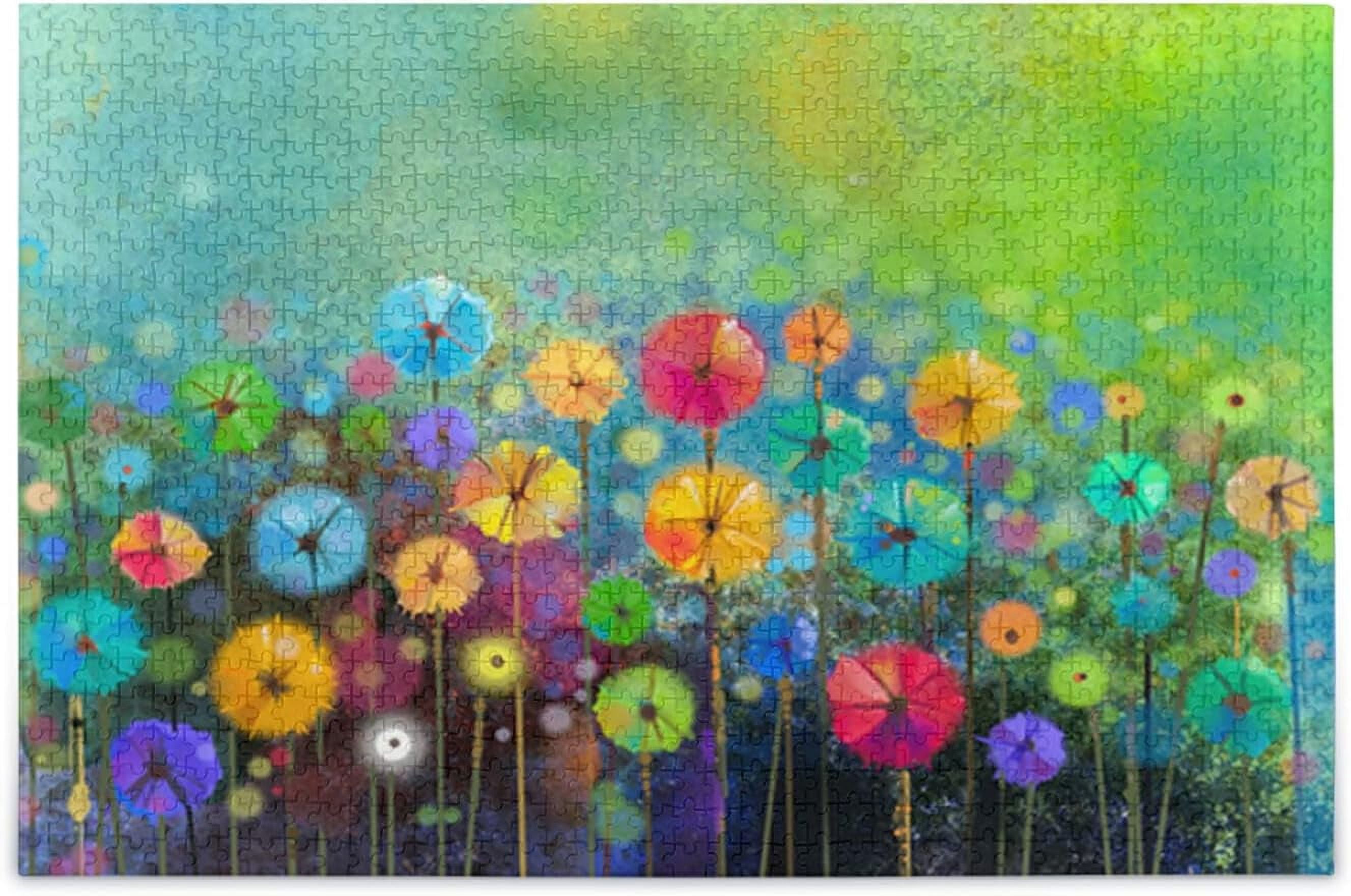 Dreamtimes Watercolor Floral Jigsaw Puzzles, Puzzles for Adults 1000