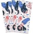 thumbnail image 1 of Dreamtimes Watercolor Mermaids Jellyfish Kitchen Towels Set of 4 Dishcloths Hand Towels Tea Towels Ultra Absorbent for Cleaning Washing Drying Dishes Tableware 28'' x 18'', 1 of 7