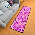 thumbnail image 1 of Dreamtimes Watercolor Pink Scales Hallway Runner Rug 2'x6' Kitchen Rug with Rubber Backing Mermaid Tail Non Slip Entryway Rug Runner Washable Soft Area Rug for Hallway Bedroom Kitchen Decor, 1 of 6