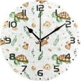 thumbnail image 1 of Dreamtimes Watercolor Underwater Sea Turtles Wall Clock, 10 Inch Silent Non Ticking Round Clock Oil Painting Clock Easy to Read Clock for Living Room Bedroom Bathroom Home Decor, 1 of 7