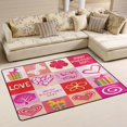 thumbnail image 1 of Dreamtimes Watercolor Valentine Day Non-Slip Area Rug 72"x48", Love Hearts Soft Non Slip Washable Floor Mats for Indoor Front Porch,Living Room, Bedroom,Kitchen, 1 of 5