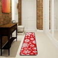 thumbnail image 1 of Dreamtimes White Snowflakes Hallway Runner Rug 2'x6' Kitchen Rug with Rubber Backing Red Christmas Non Slip Entryway Rug Runner Washable Soft Area Rug for Hallway Bedroom Kitchen Decor, 1 of 6