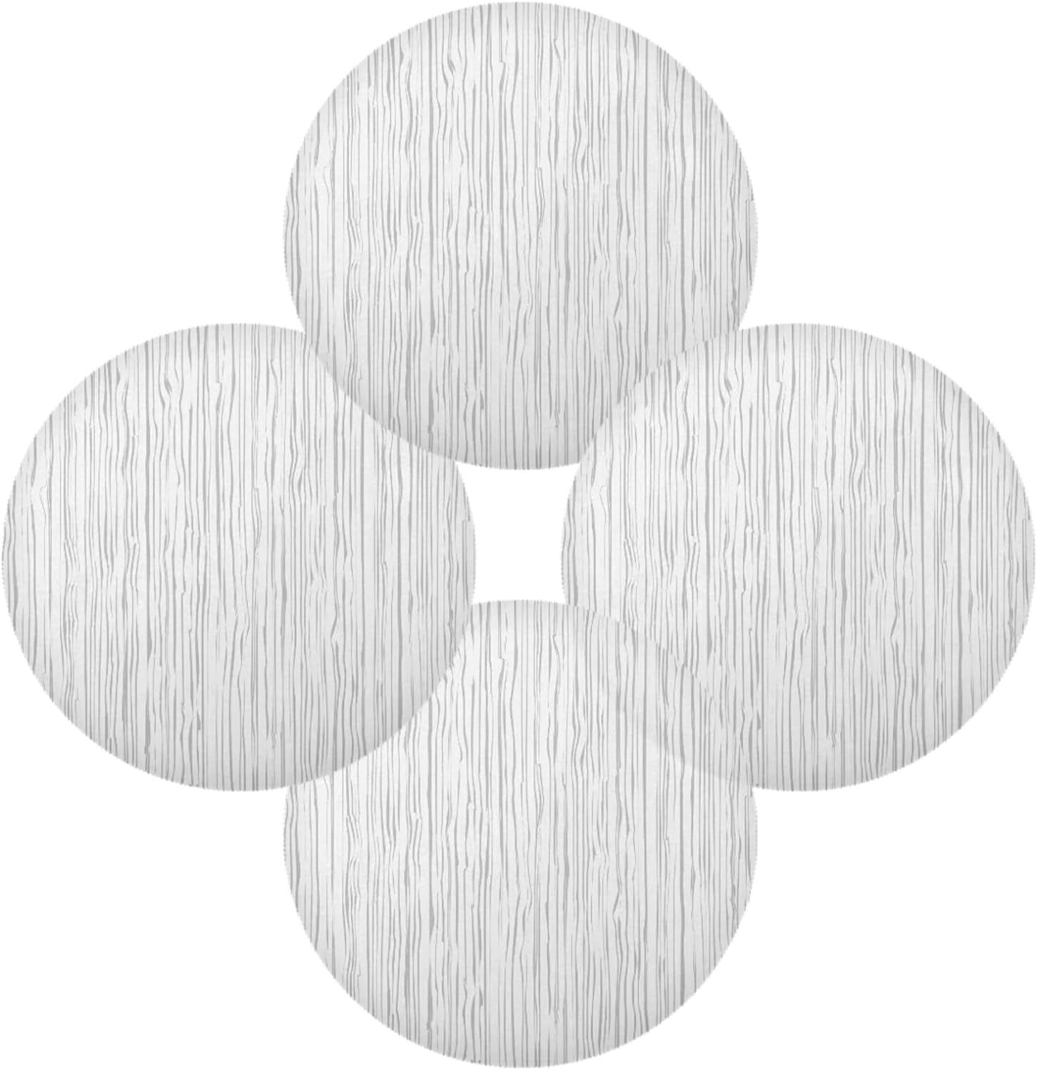 Dreamtimes White Wood Texture Round Placemats for Dining Table Non-Slip ...