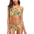 thumbnail image 1 of Dreamtimes Womens Cute Animal Pattern Summer Hot 2 Pcs High Waist Halter Swimsuit Bikini Set, Small, 1 of 7