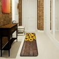 thumbnail image 1 of Dreamtimes Wooden Board Sunflowers Hallway Runner Rug 2'x6' Kitchen Rug with Rubber Backing Floral Non Slip Entryway Rug Runner Washable Soft Area Rug for Hallway Bedroom Kitchen Decor, 1 of 6