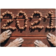 Dreamtimes Wooden Jigsaw Puzzles 500 Pieces, 20.5" x 14.9" Dog and Inscription 2021 On Wooden Floor Educational Intellectual Puzzle Games for Adults Kids